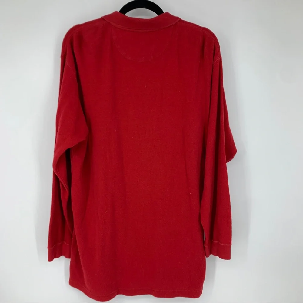 Ralph Lauren Chaps mens‎ large sweater pullover red ribbed cotton vintage